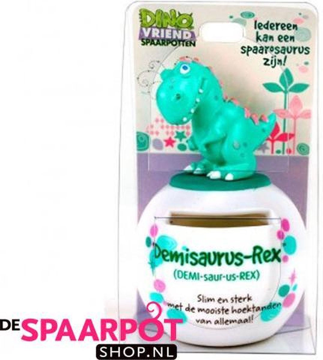 Demisaurus-Rex Dino Vriend spaarpot  | Dinosaurus Spaarpotten, Spaar pot kinderen jongens meisjes baby